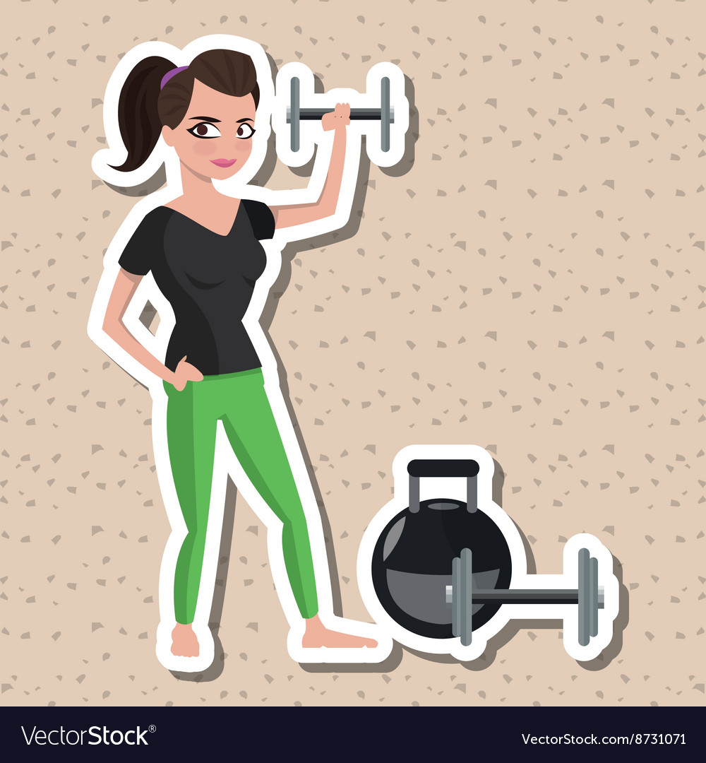 Healthy lifestyle design fitness and bodybuilding Vector Image