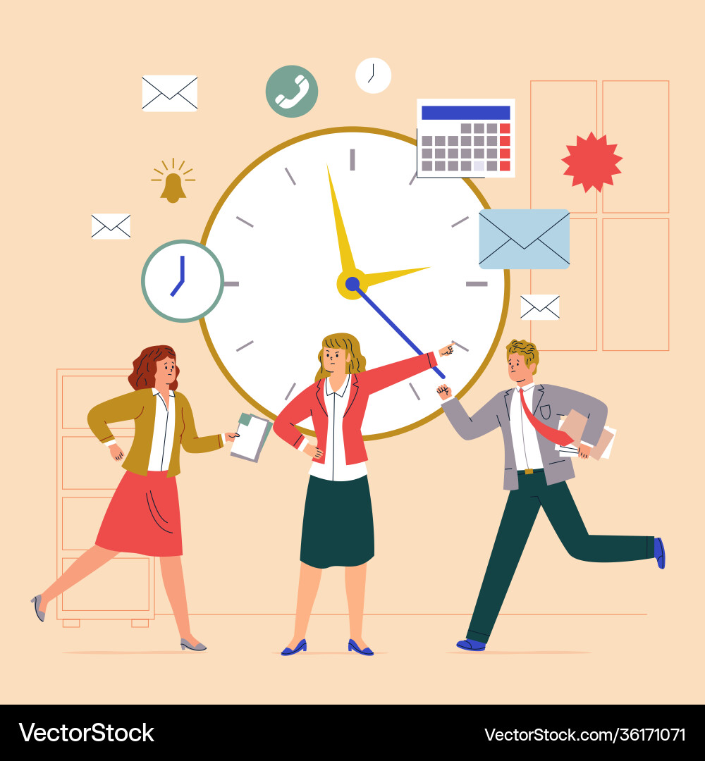 Time management concept Royalty Free Vector Image