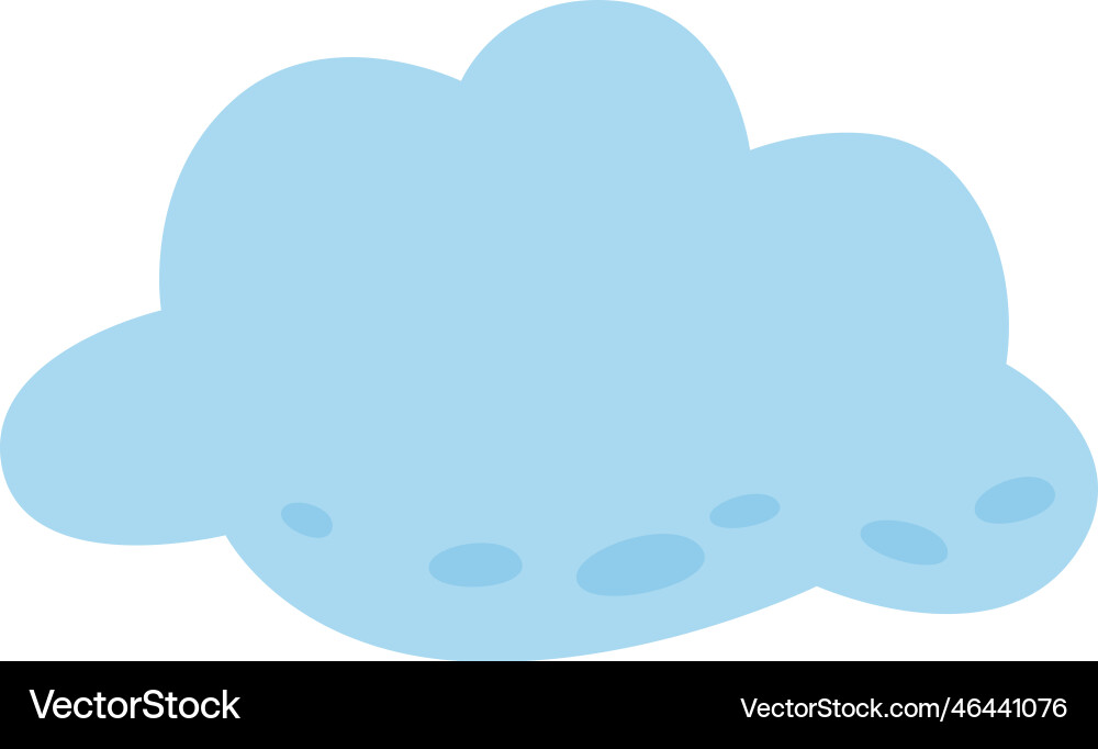 Flat sky cloud Royalty Free Vector Image - VectorStock