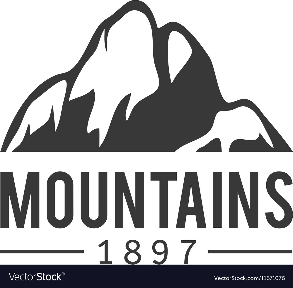 Mountain icon badge Royalty Free Vector Image - VectorStock