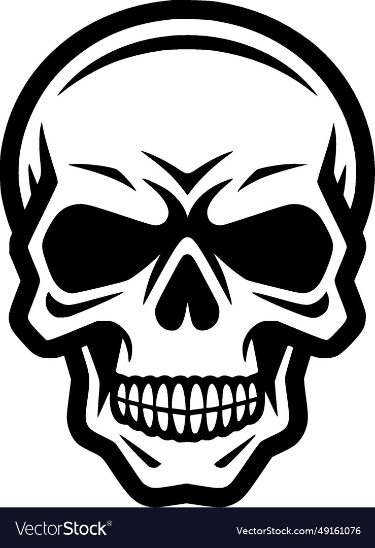 Skull - minimalist and simple silhouette Vector Image