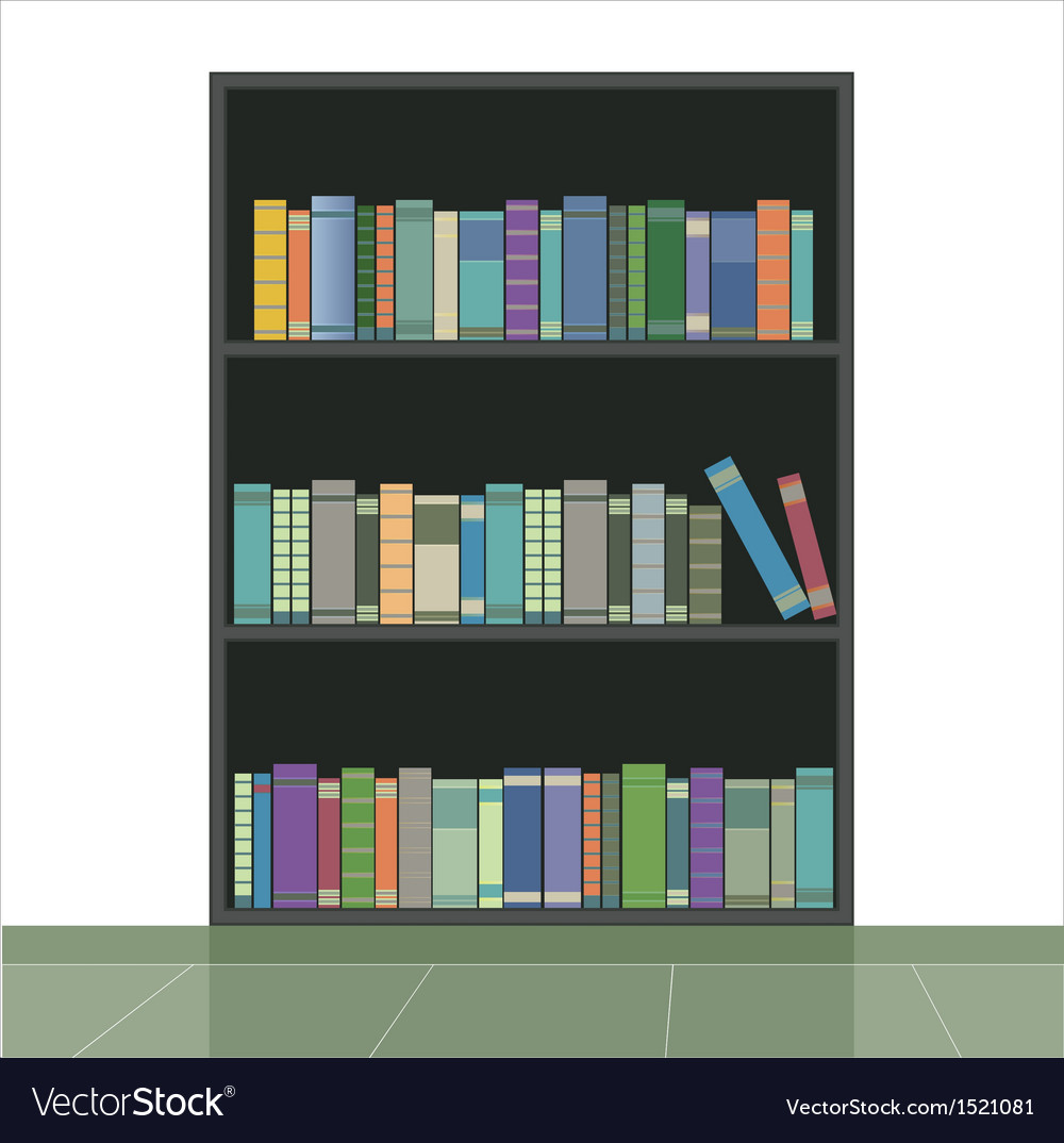 Bookshelf Royalty Free Vector Image - VectorStock