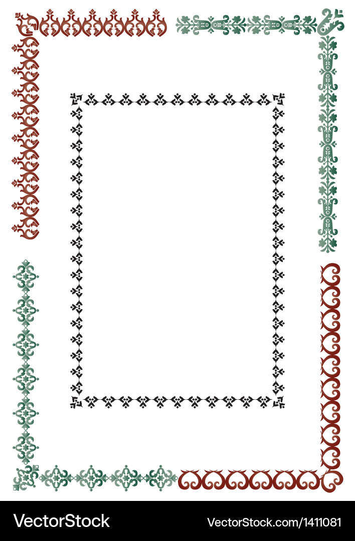 Elegant border set Royalty Free Vector Image - VectorStock