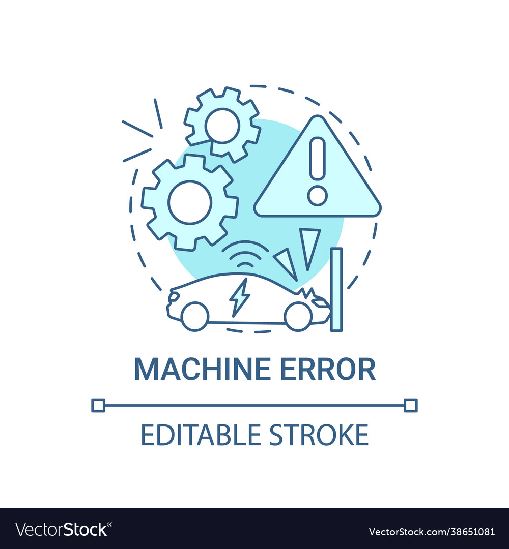 Machine error concept icon Royalty Free Vector Image