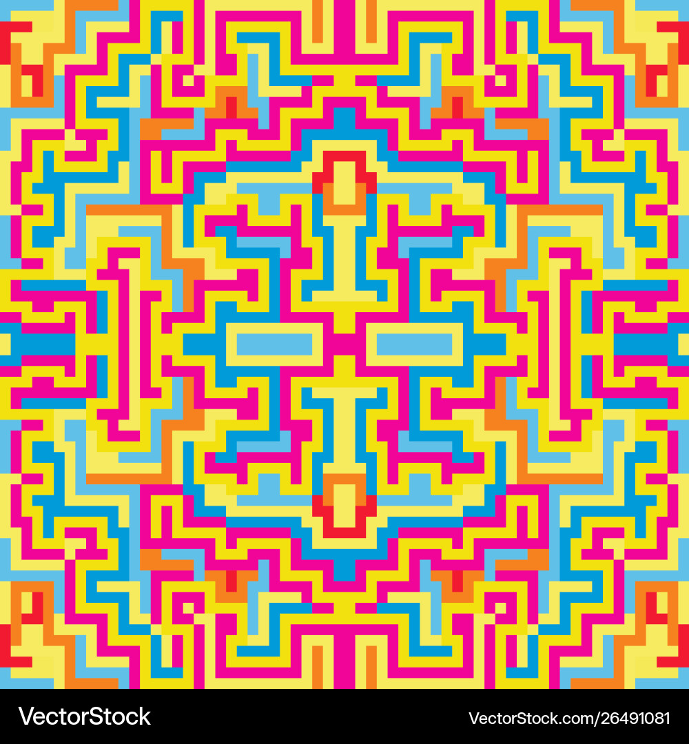 Pixels abstract geometric background Royalty Free Vector