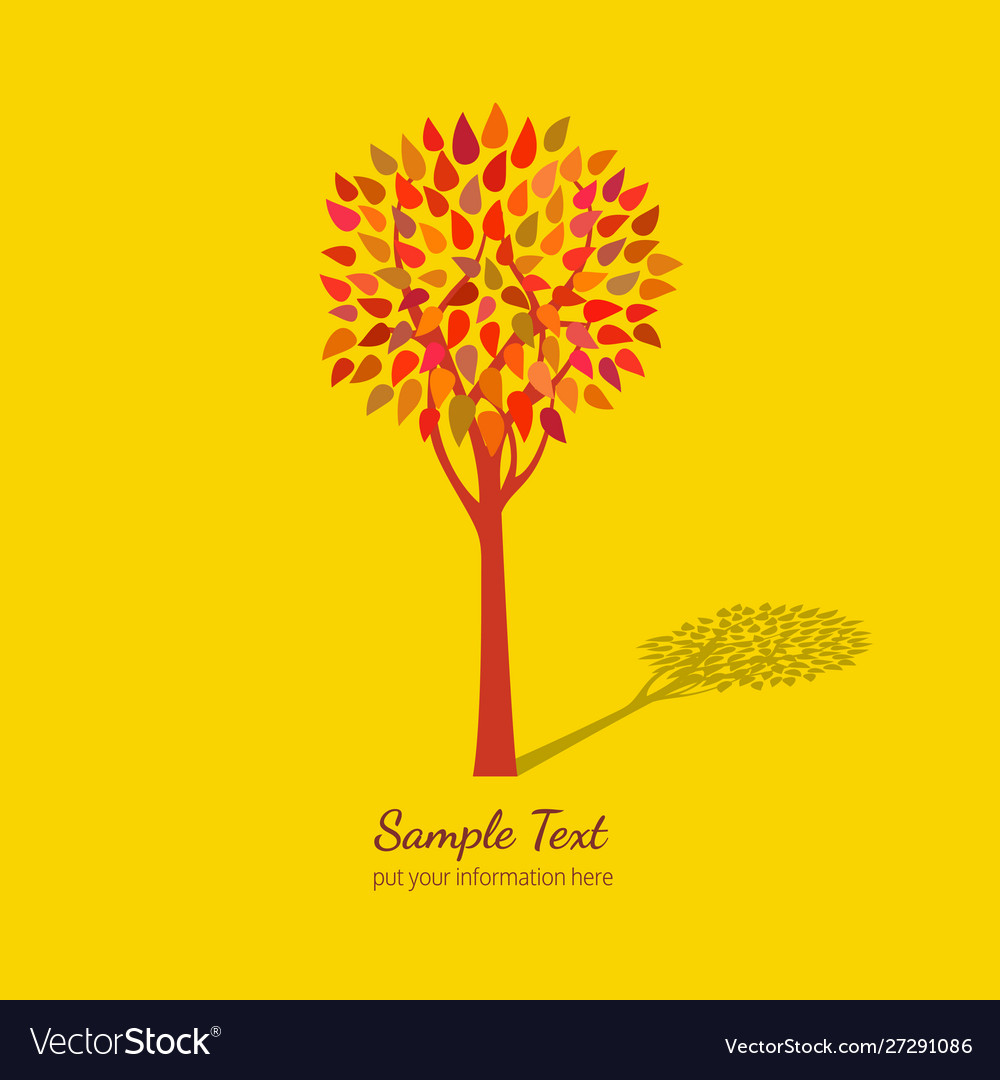 Autumn decorative poster Royalty Free Vector Image