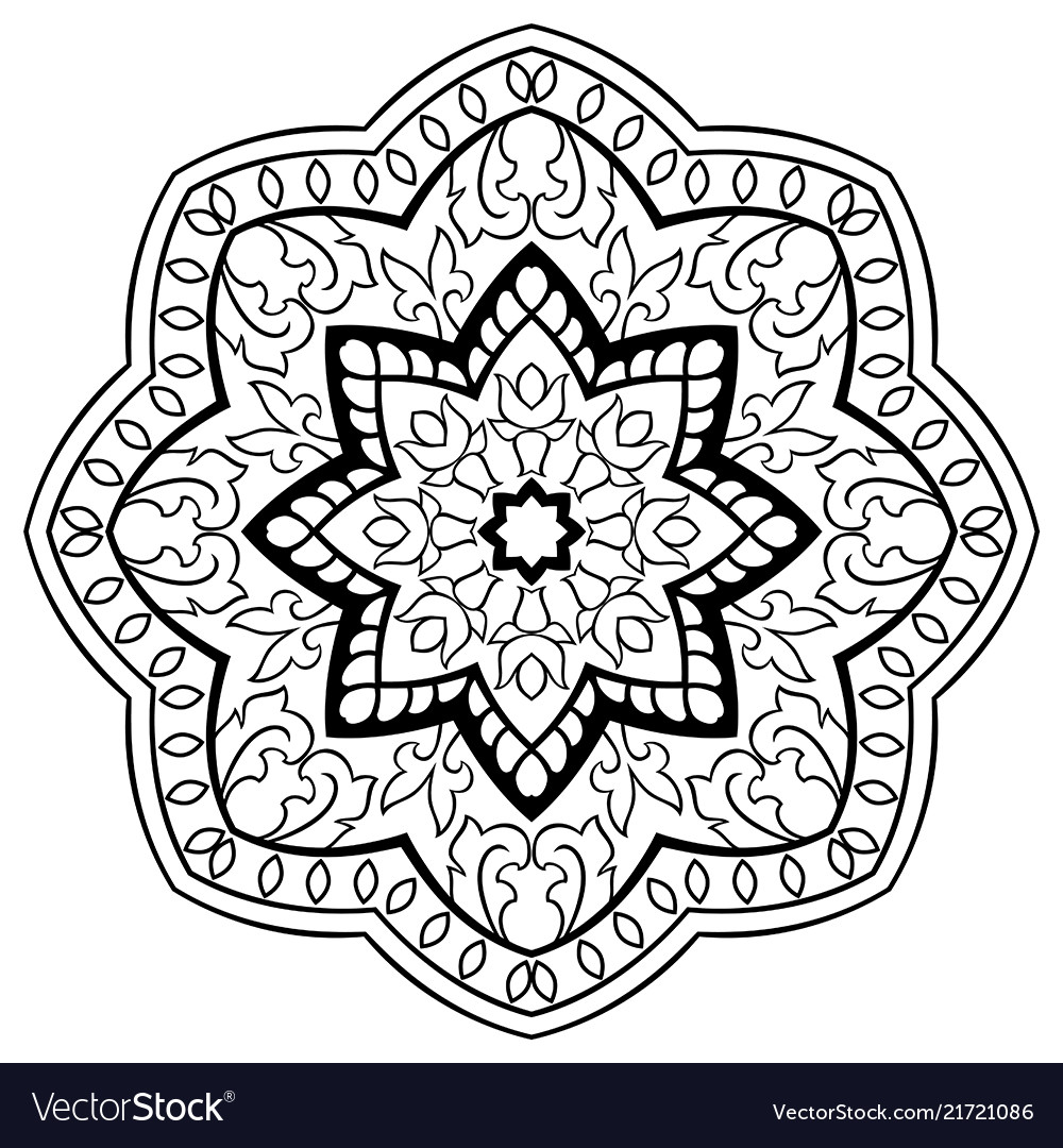 Download Ornamental simple mandala Royalty Free Vector Image