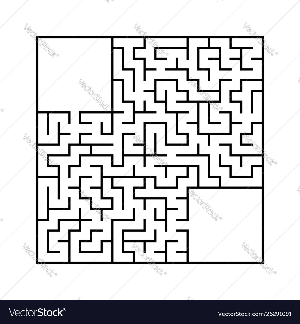 Abstract square maze game for kids puzzle Vector Image