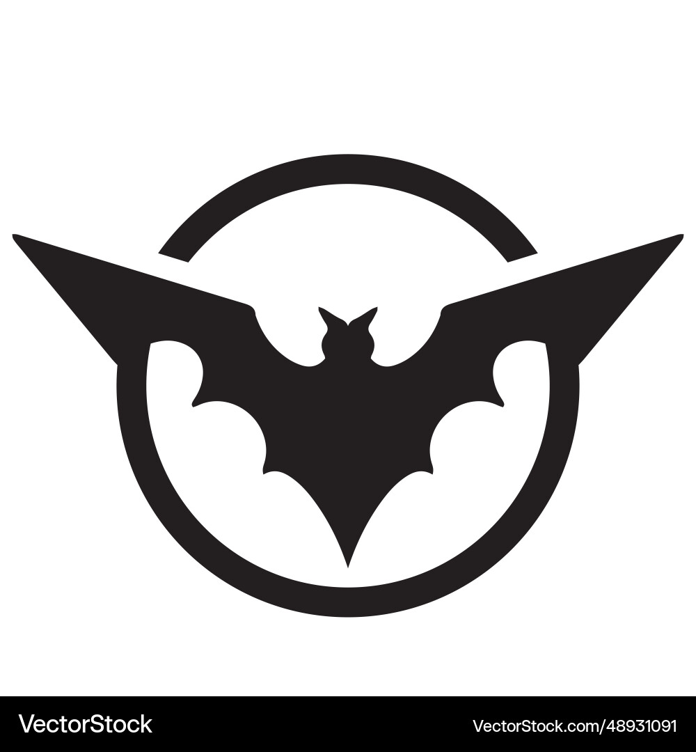 Bat wing logo element Royalty Free Vector Image