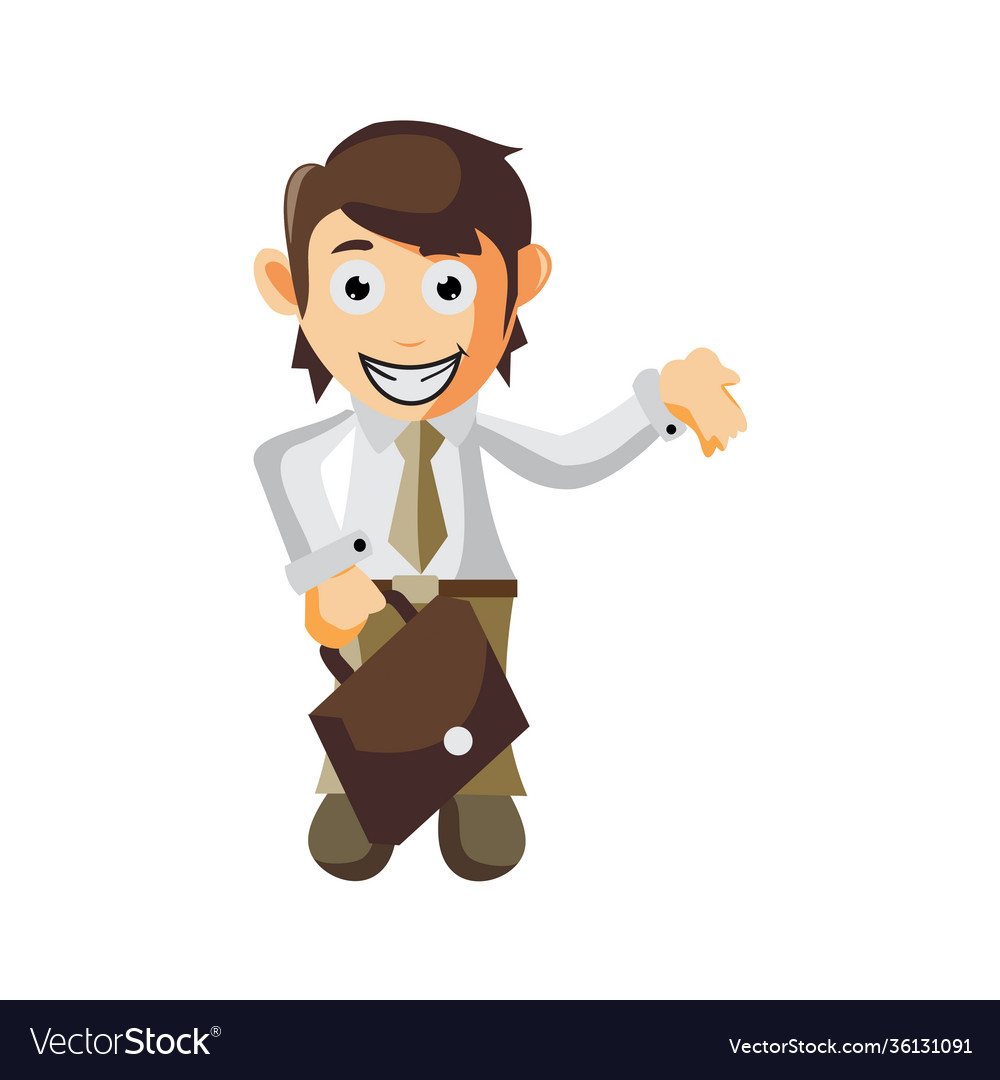 Business man bring bag cartoon character design Vector Image Business man bring bag cartoon character design Vector Image