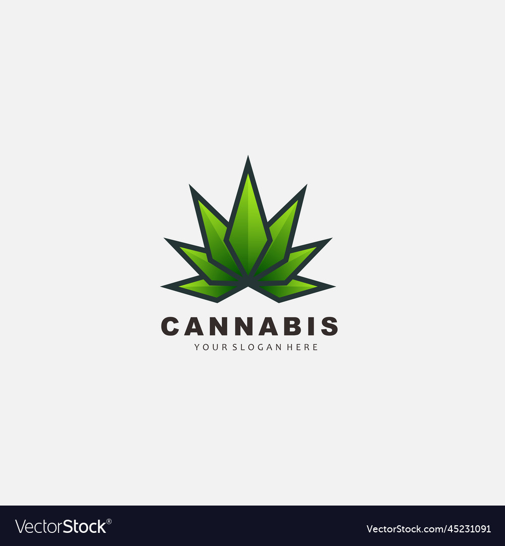 Cannabis design icon gradient color Royalty Free Vector