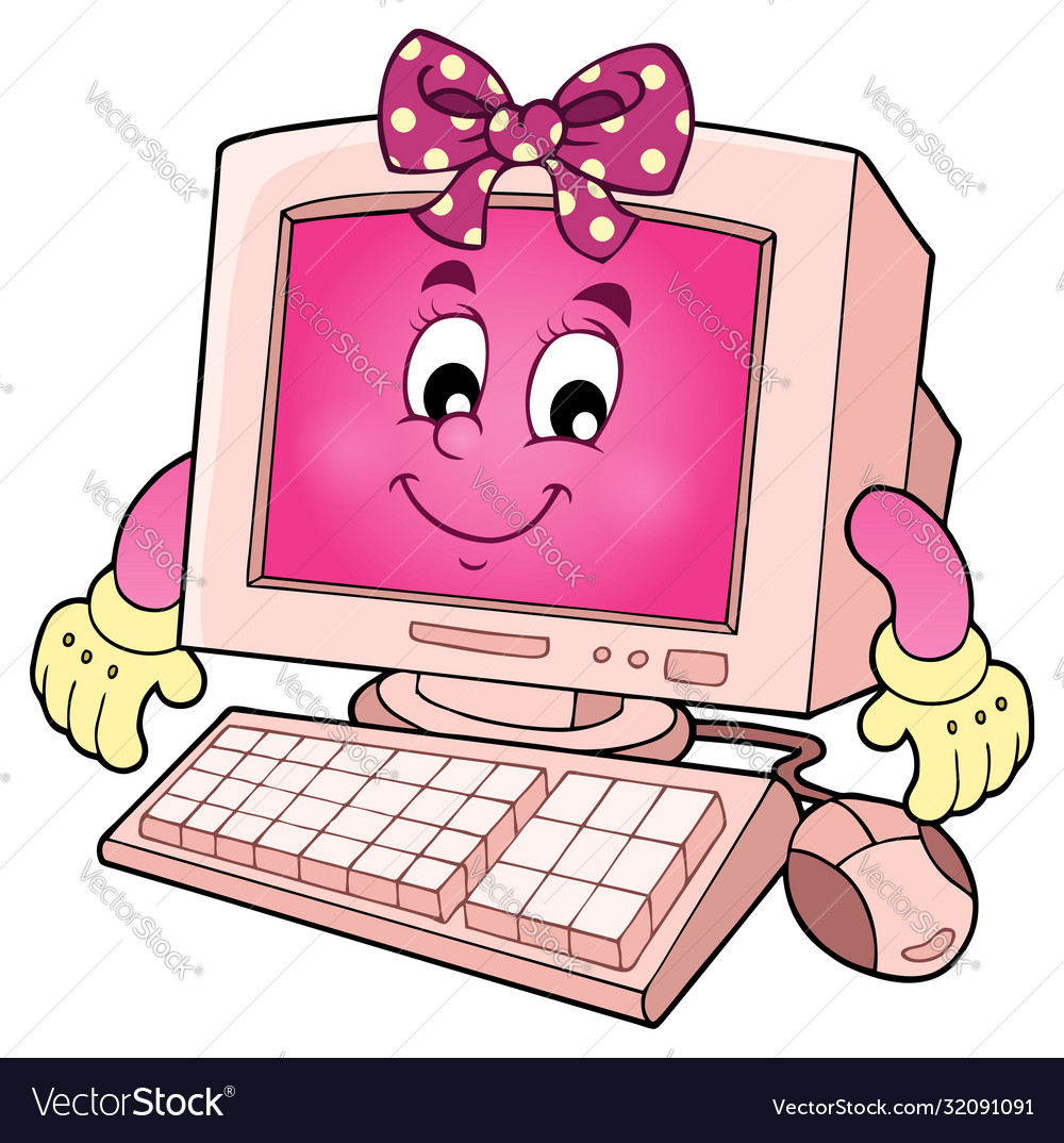 Computer theme image 3 Royalty Free Vector Image