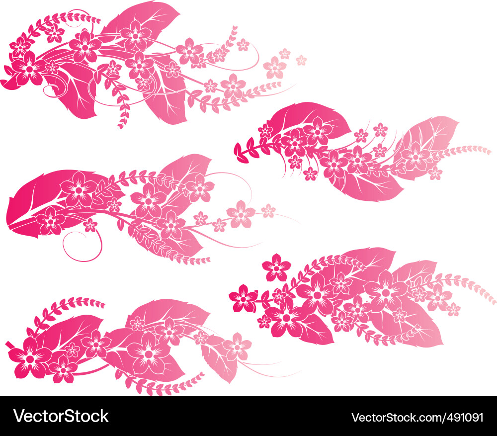 Floral composition Royalty Free Vector Image - VectorStock