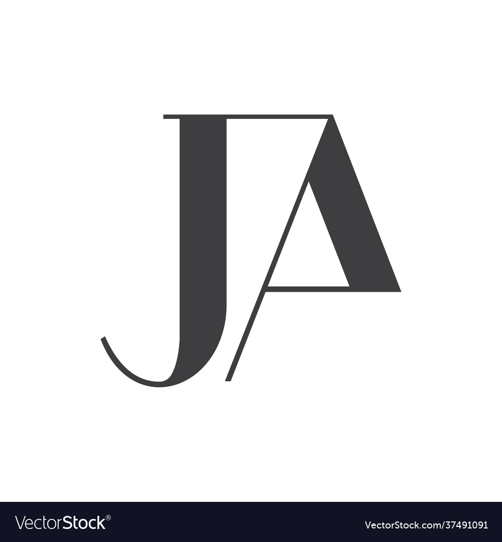 Letter jp logo or pj logo design template Vector Image