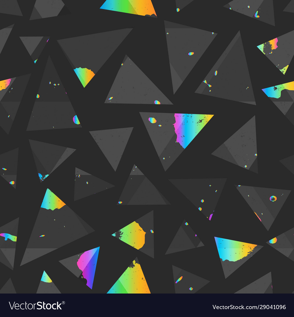 Abstract triangle seamless pattern with colored Vector Image