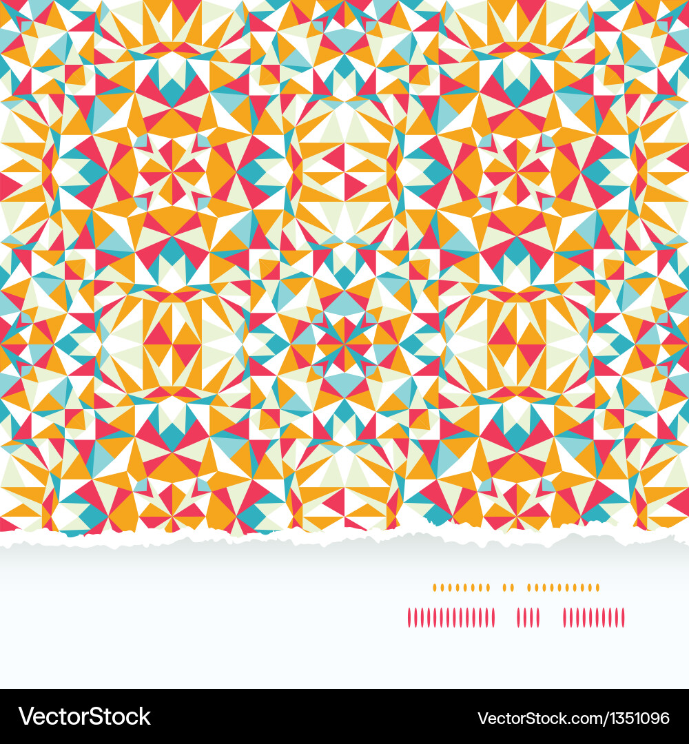 Colorful triangle torn paper border seamless Vector Image