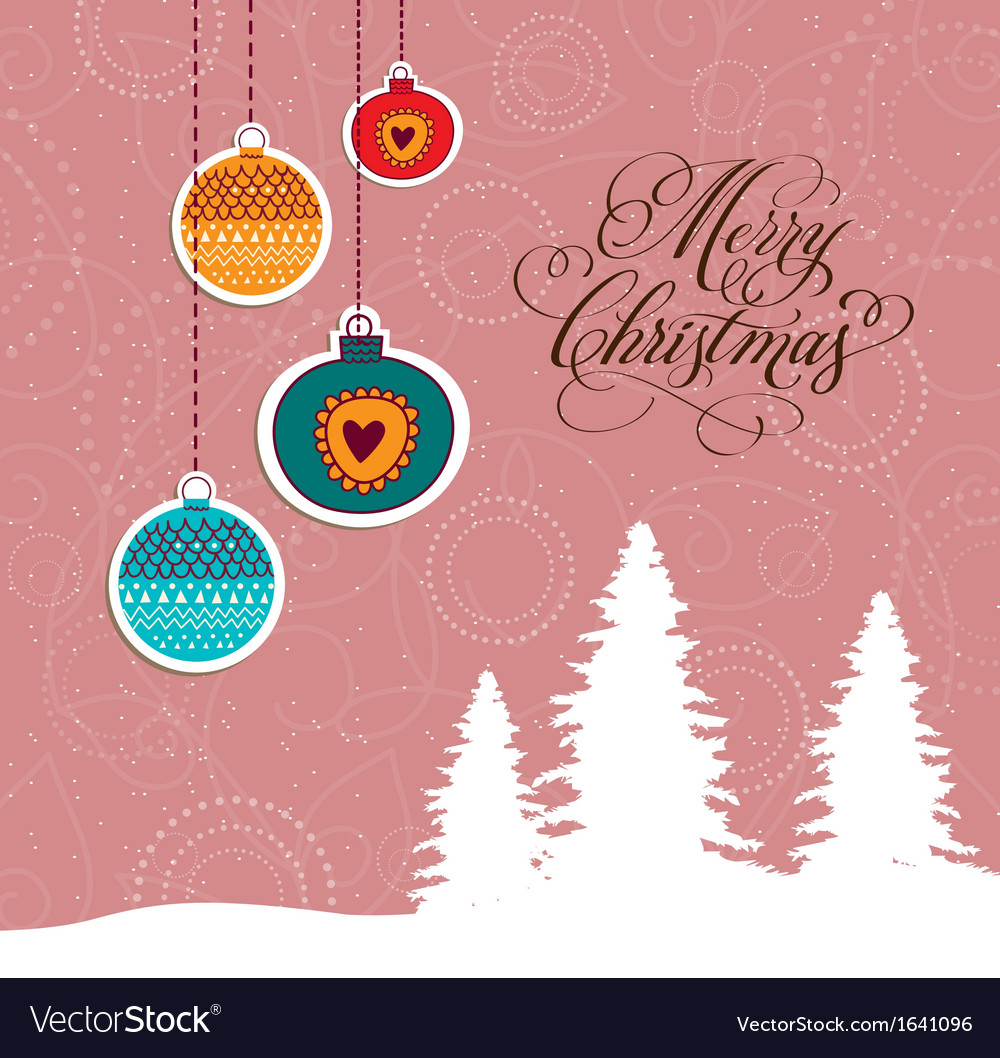 Greeting Xmas Card Royalty Free Vector Image - Vectorstock