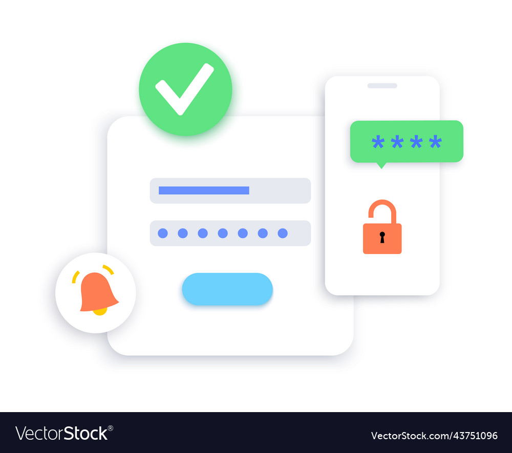 One time password Royalty Free Vector Image - VectorStock