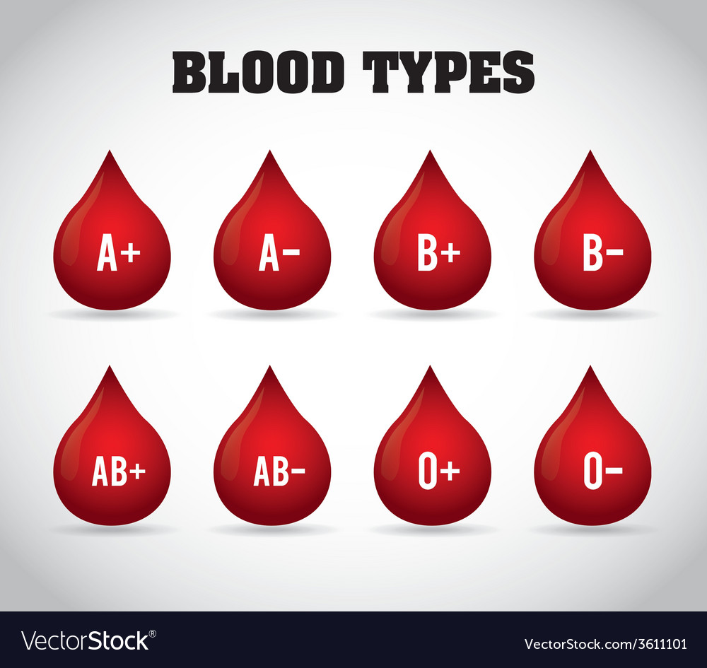 Blood types Royalty Free Vector Image - VectorStock