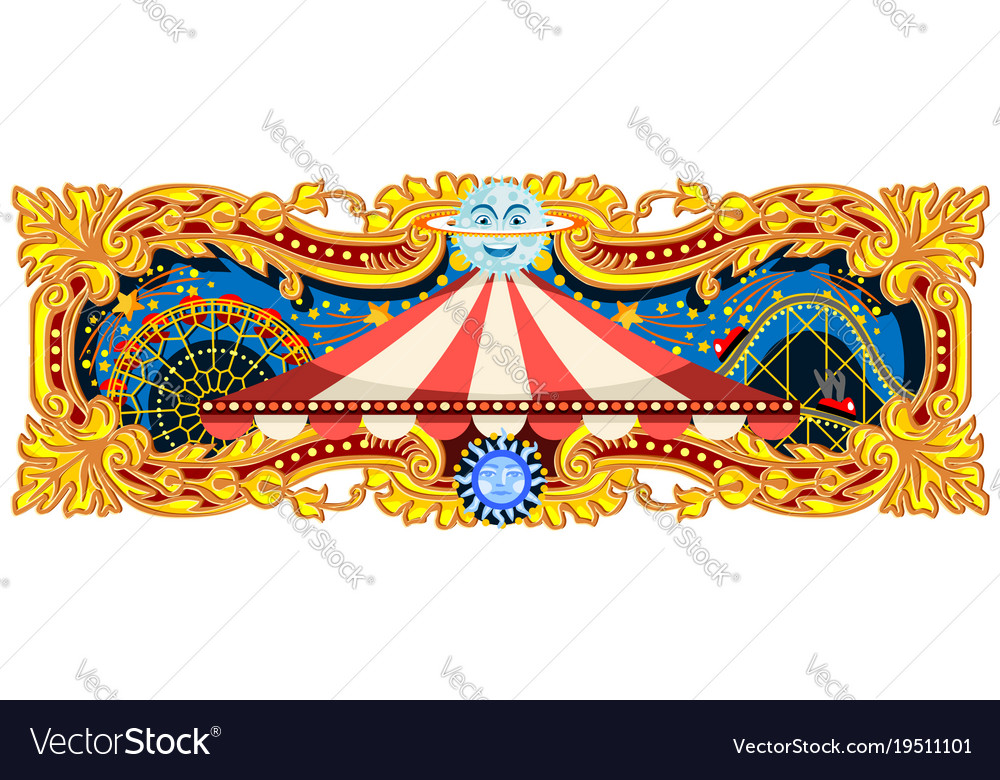 Carnival banner circus theme Royalty Free Vector Image