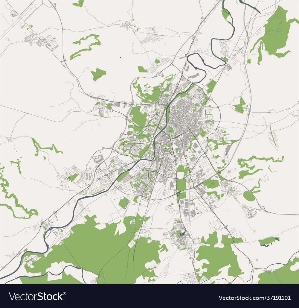 Map city valladolid spain Royalty Free Vector Image