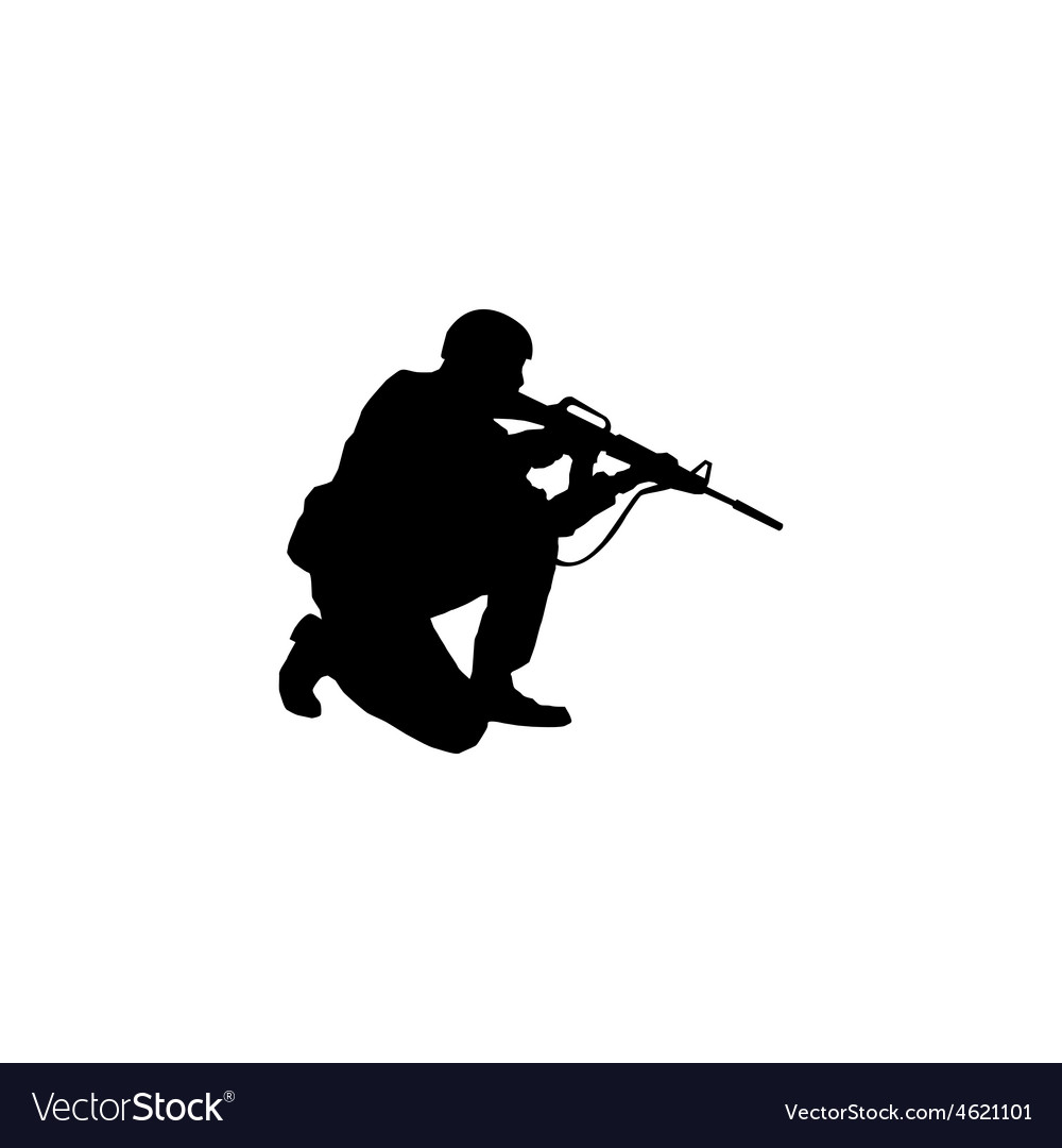 Soldiers Silhouettes Royalty Free Vector Image