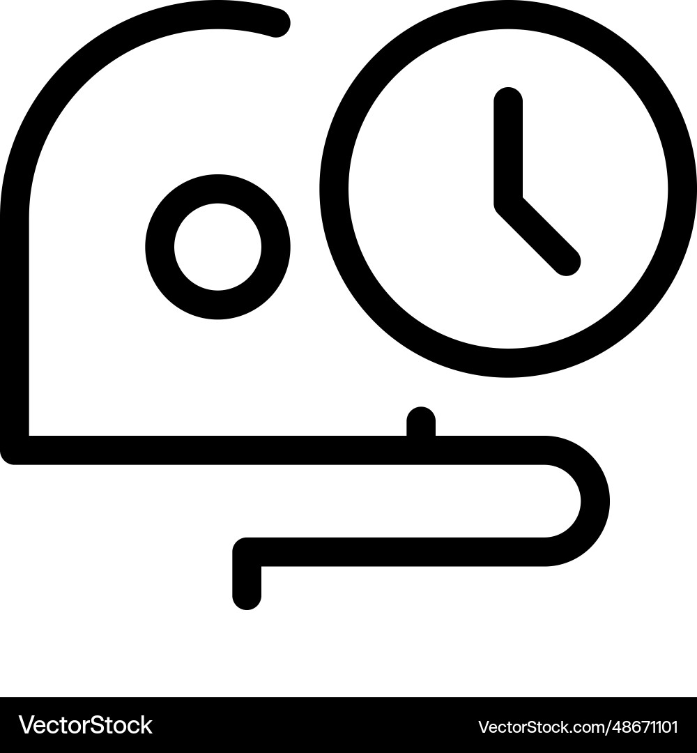 Time taken during measurement of object Royalty Free Vector