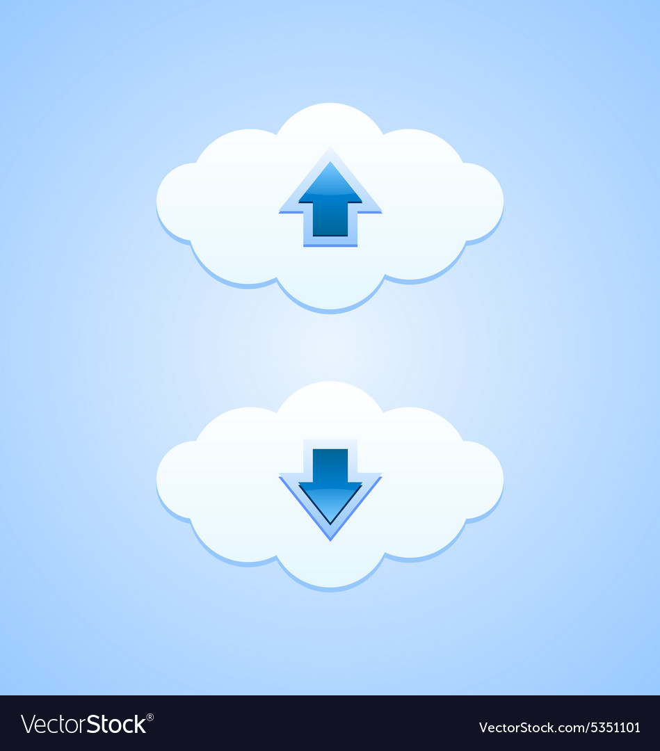 Up and down clouds Royalty Free Vector Image - VectorStock