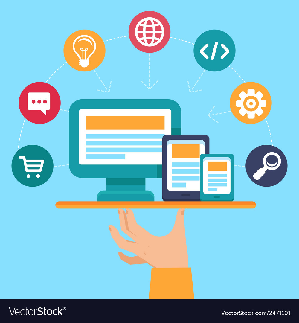 Webdesign and programming service Royalty Free Vector Image