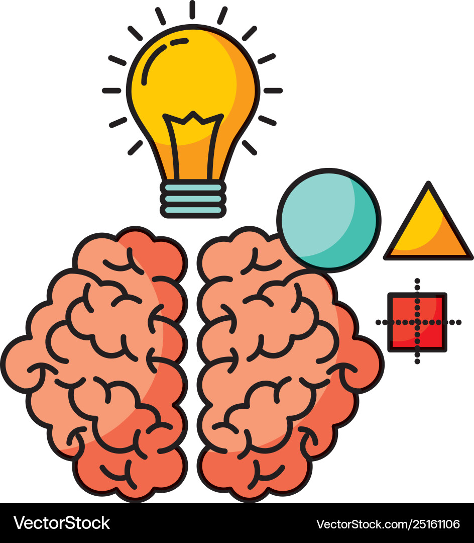 Brain creativity idea Royalty Free Vector Image