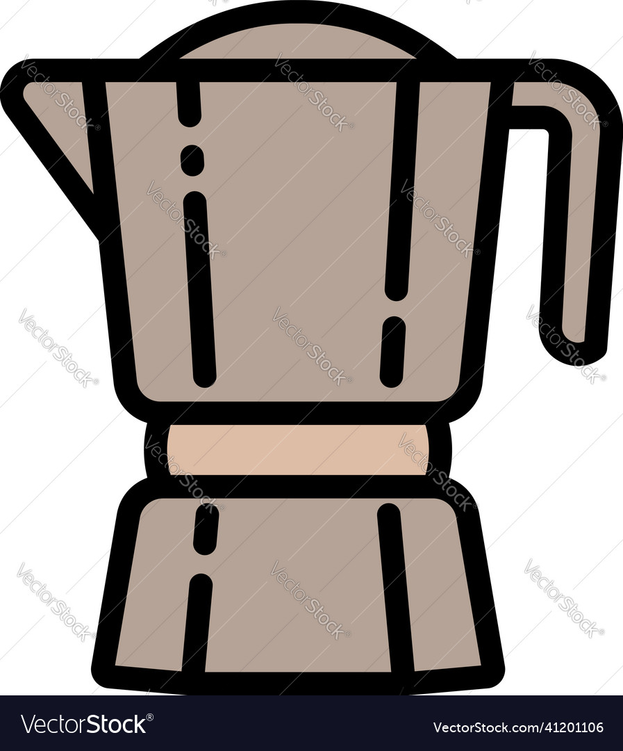 Coffee pot icon outline machine cup Royalty Free Vector