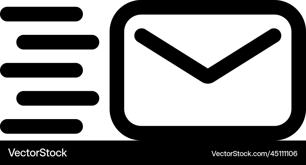 Fast message mail icon Royalty Free Vector Image