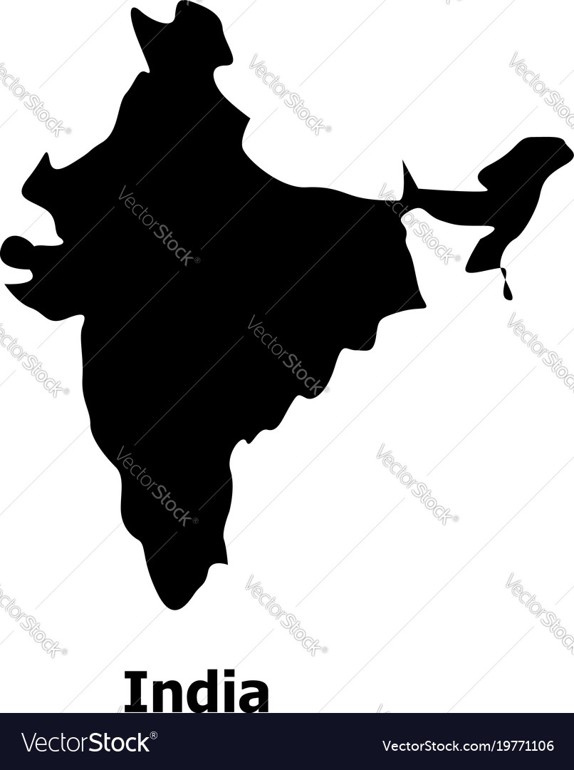 India map icon simple style Royalty Free Vector Image