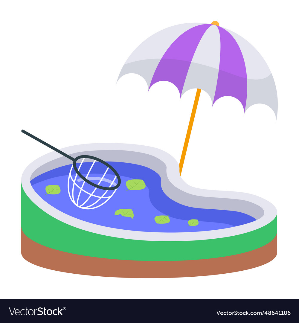 Pool cleaning Royalty Free Vector Image - VectorStock