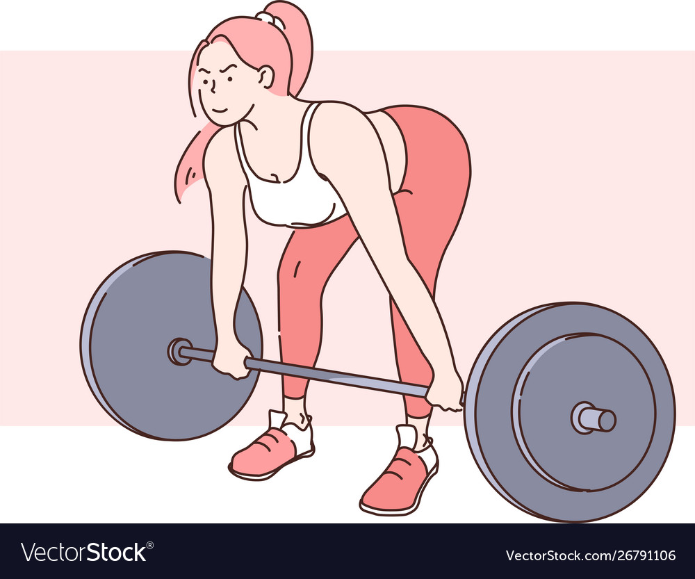 Sports concept young beautiful athletic woman Vector Image