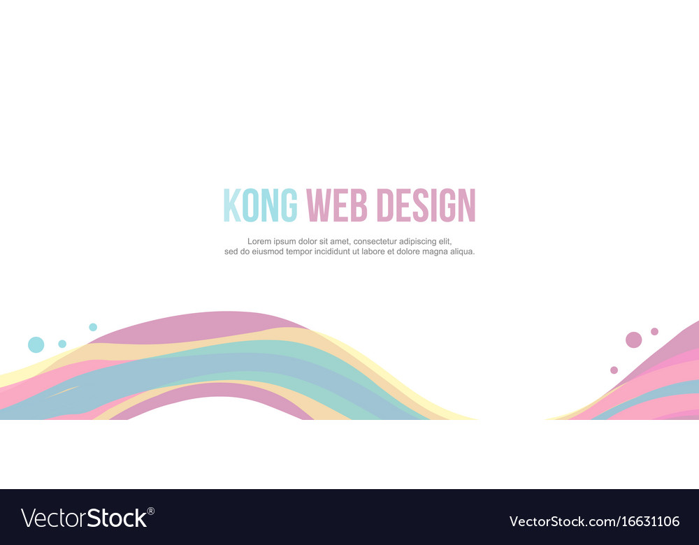 Website Header Colorful Wave Design Royalty Free Vector