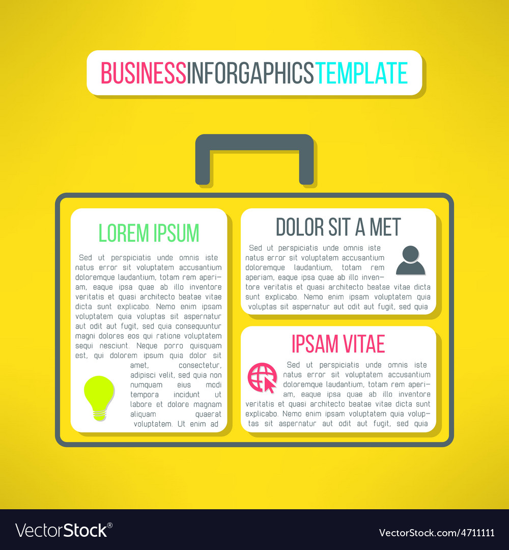 Business Infographic Template With A Case