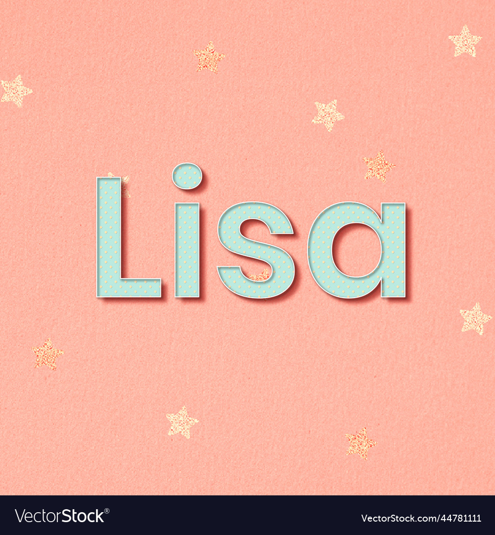 Lisa lettering word art typography Royalty Free Vector Image