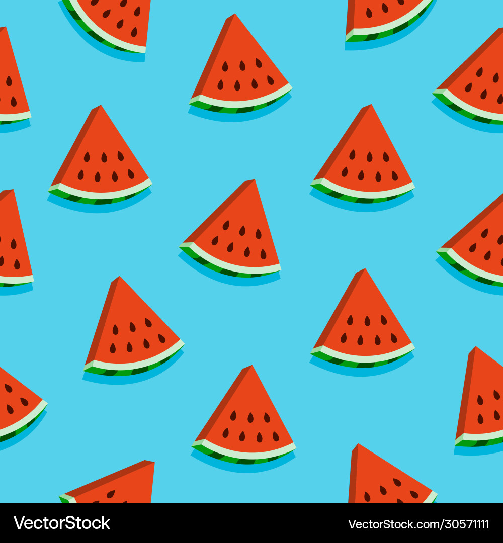 Seamless pattern with watermelon slices Royalty Free Vector