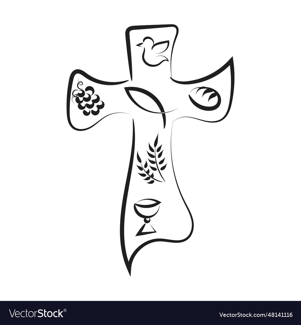 Christian symbol design for print Royalty Free Vector Image