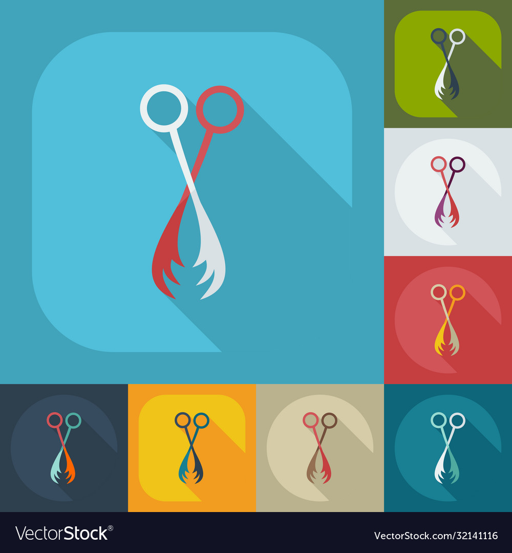 Flat modern design with shadow icons thinning Vector Image