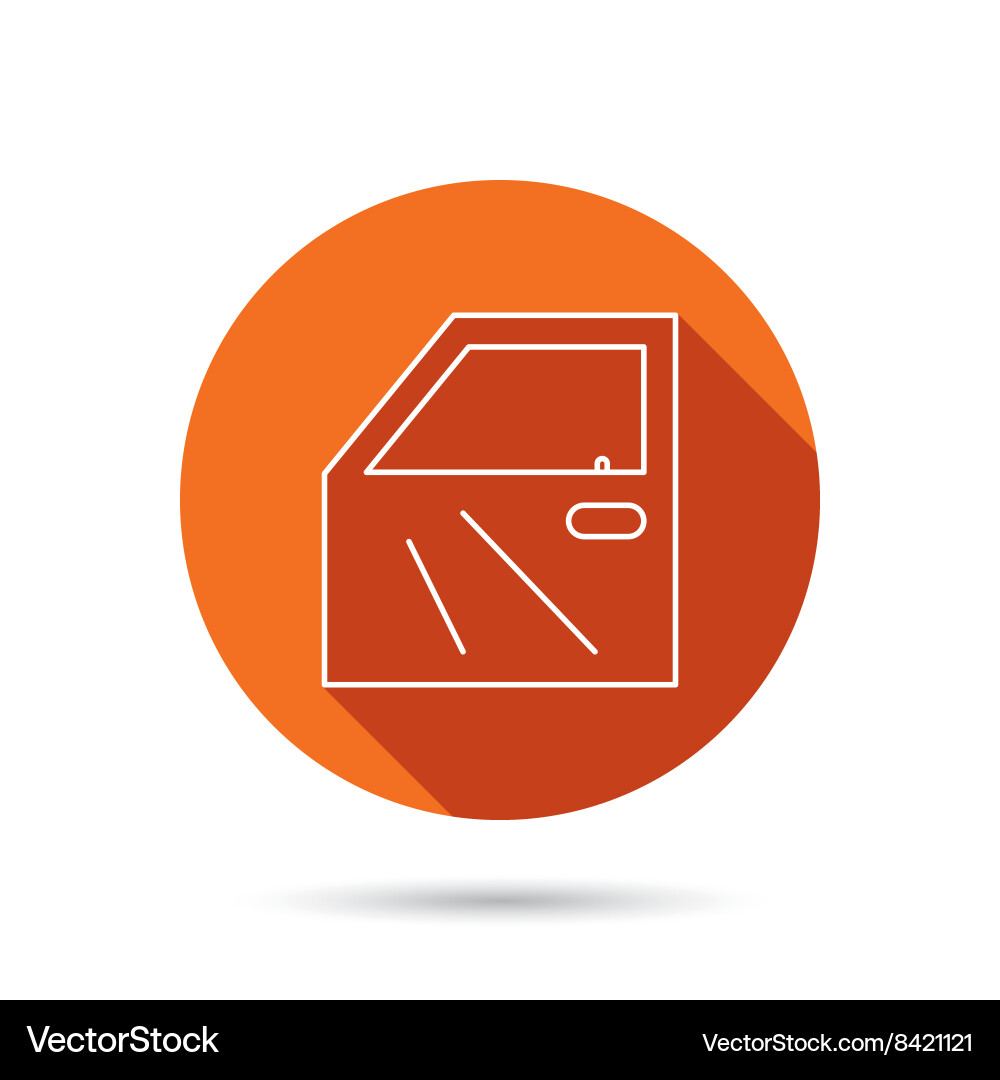 Car door icon Automobile lock sign Royalty Free Vector Image