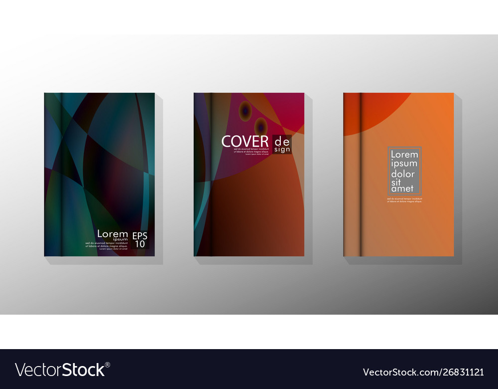 Collection book cover backgrounds Royalty Free Vector Image