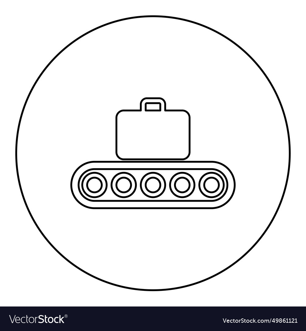 Conveyor belt airport tape baggage passengers Vector Image