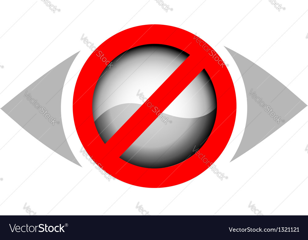 vision restricted logo royalty free vector image restricted logo
