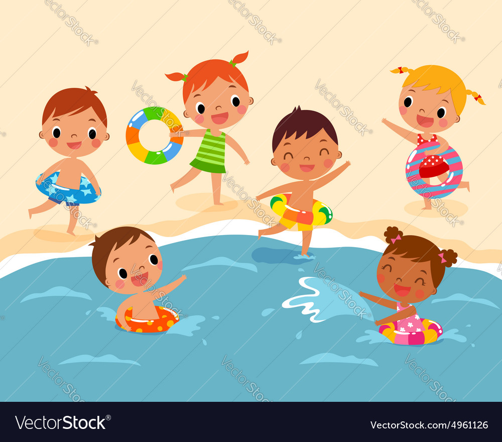 Children at the beach