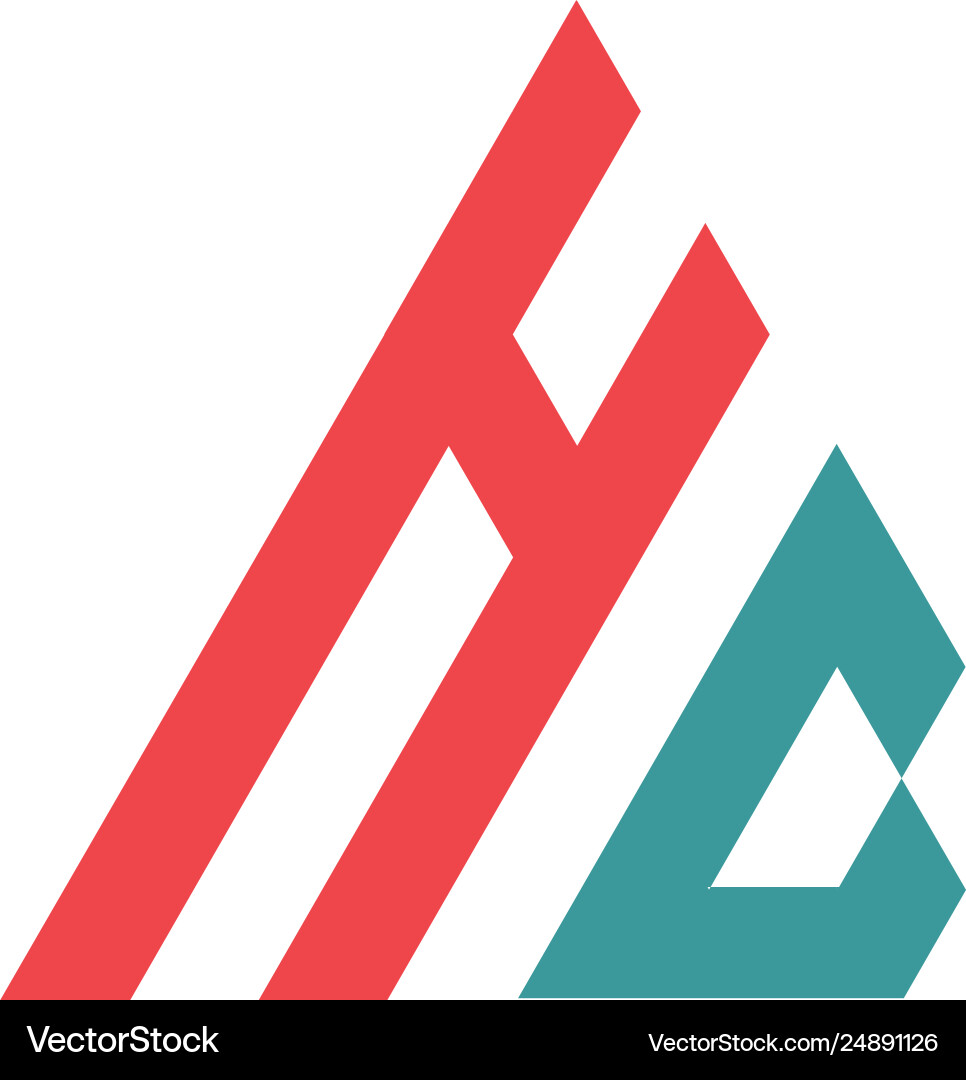 Initial letter triangle logo Royalty Free Vector Image