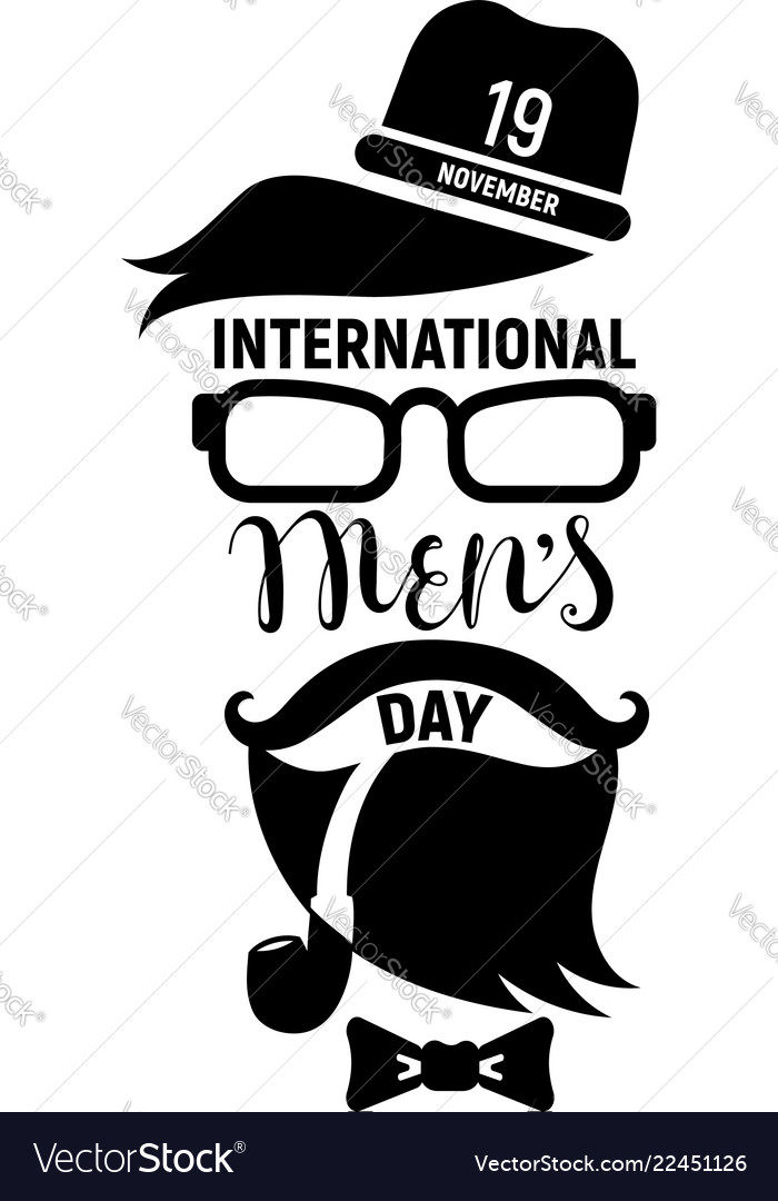 Mens day concept background simple style