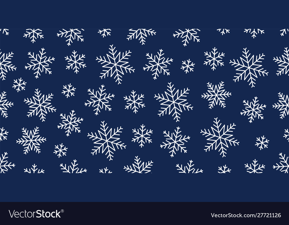 Snowflake seamless pattern snowflakes Royalty Free Vector
