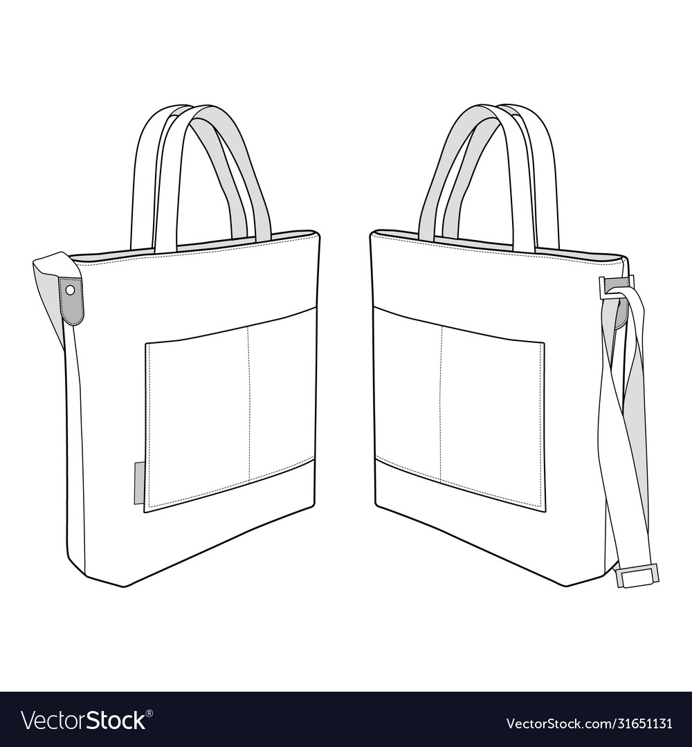 Tote shop bag drawing